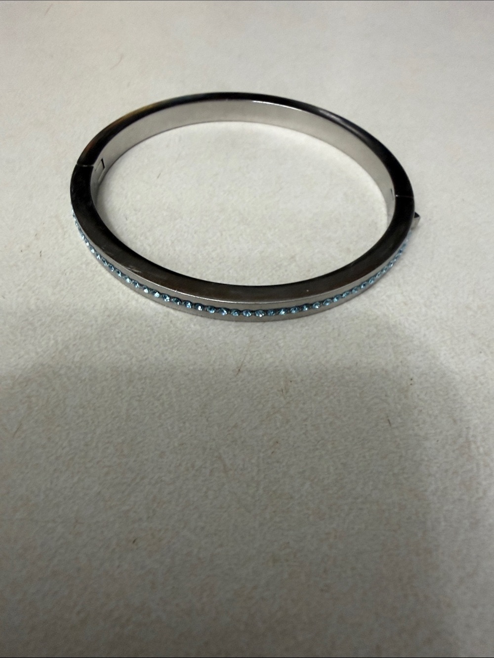 kate spade Silver Bangle with Light Blue Stones